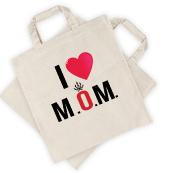 I Love M.O.M. Canvas Totes